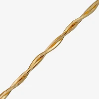 Made in Italy Womens 24K Gold Over Silver 20 Inch Braid Chain Necklace