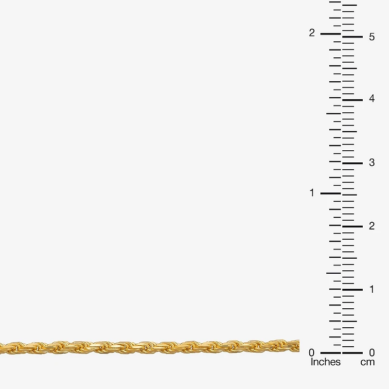 Made in Italy Mens 24K Gold Over Silver Inch Solid Rope Chain Bracelet