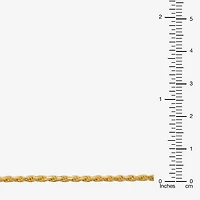 Made in Italy Mens 24K Gold Over Silver Inch Solid Rope Chain Bracelet
