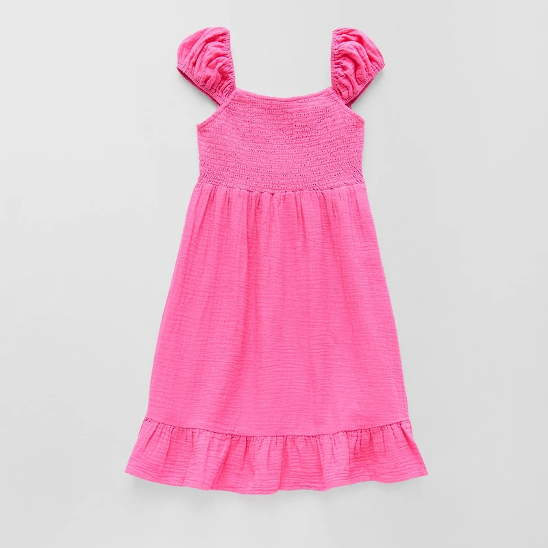 Thereabouts Little & Big Kid Girls Short Sleeve Cap A-Line Dress