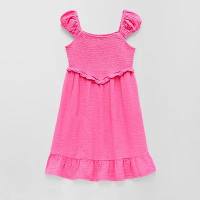 Thereabouts Little & Big Kid Girls Short Sleeve Cap A-Line Dress