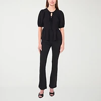 Sam And Jess Womens Short Sleeve Bow Front Blouse