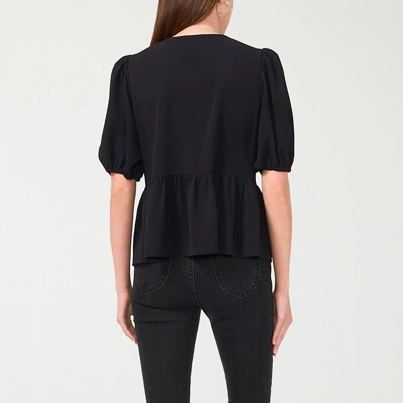 Sam And Jess Womens Short Sleeve Bow Front Blouse