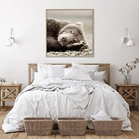 Streamline Art Sleeping Bear Canvas Art