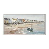 Streamline Art Coastal Village Framed Canvas Art