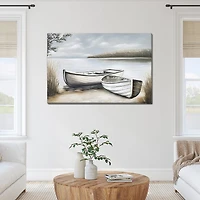 Streamline Art Quiet Canoes Canvas Art