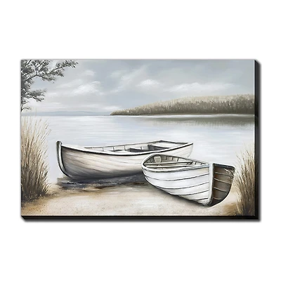 Streamline Art Quiet Canoes Canvas Art