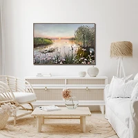 Streamline Art Marshlands Sunset Framed Canvas Art