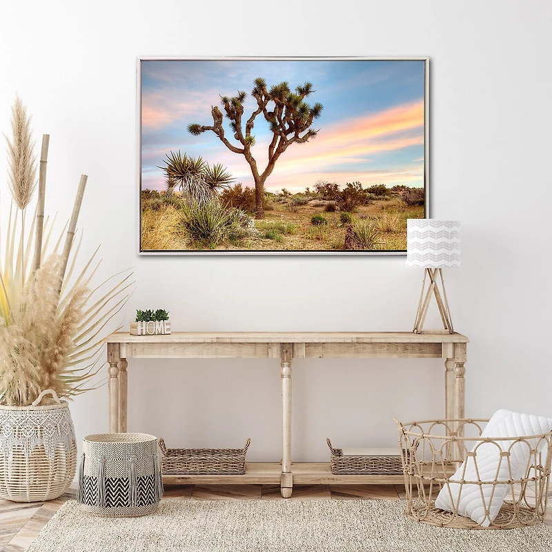 Streamline Art Joshua Tree Sunrise Framed Canvas Art