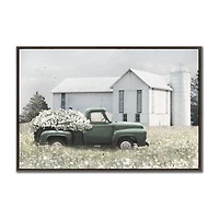 Streamline Art Flowers On The Farm Framed Canvas Art