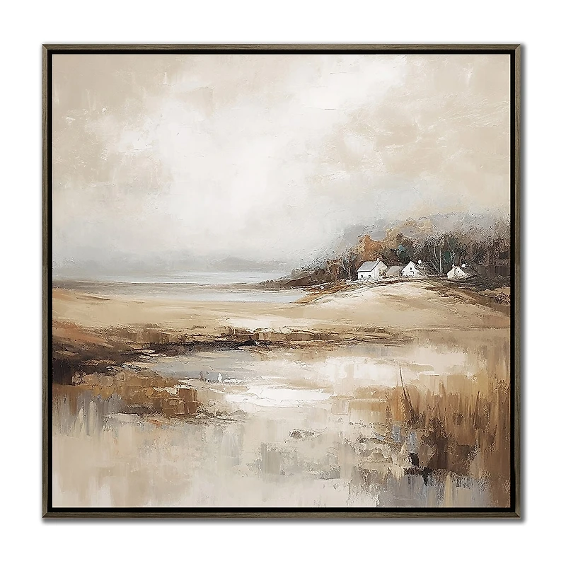 Streamline Art Quiet Fields Framed Canvas Art
