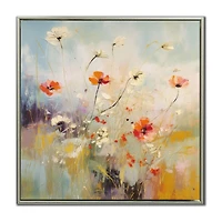 Streamline Art Blooms In The Meadow Ii Framed Canvas Art