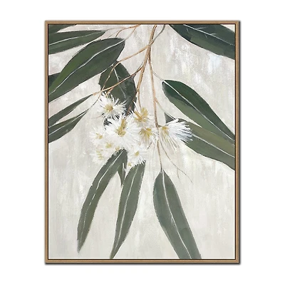 Streamline Art Eucalyptus Blossoms I Framed Canvas Art