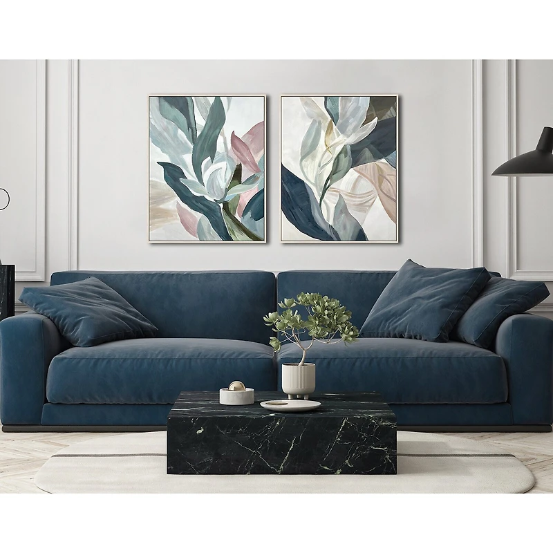 Streamline Art Botanical Abstraction Ii Framed Canvas Art