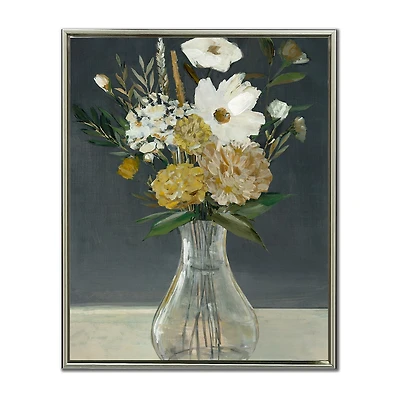 Streamline Art Vintage Yellow Bouquet Ii Framed Canvas Art