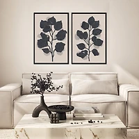 Streamline Art Black Rose Silhouette Ii Framed Canvas Art
