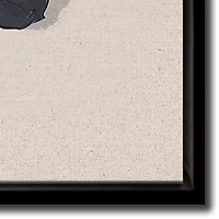 Streamline Art Black Rose Silhouette Ii Framed Canvas Art