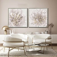 Streamline Art Pristine Petals I Framed Canvas Art