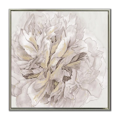 Streamline Art Pristine Petals I Framed Canvas Art