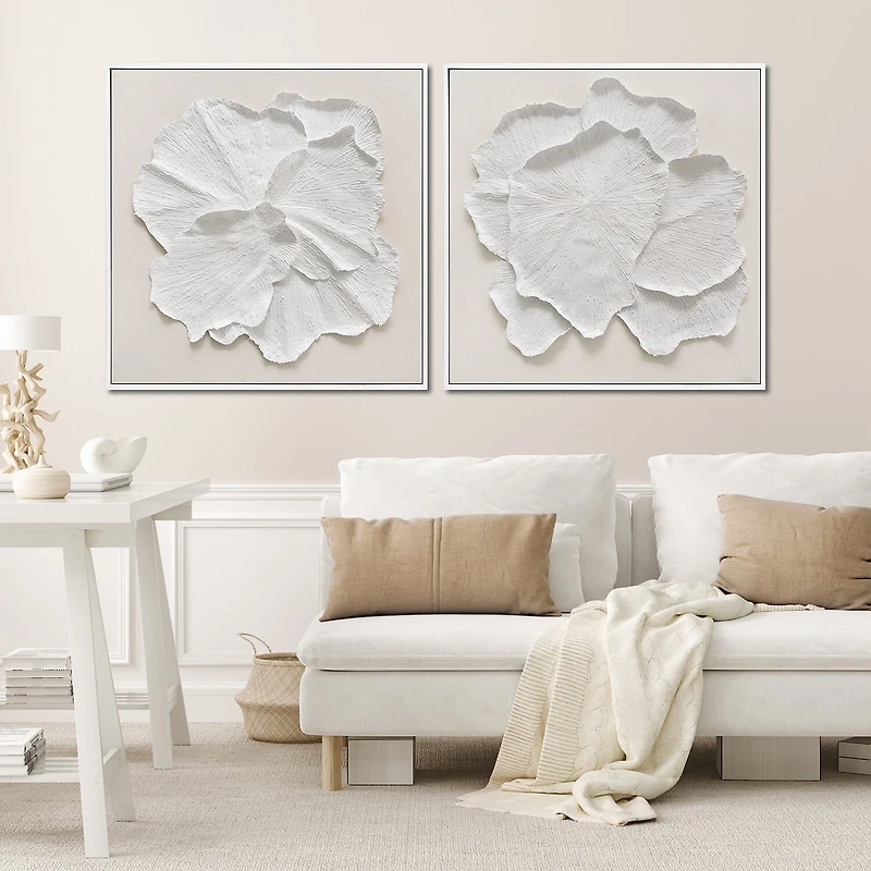 Streamline Art Delicate Petal Ii Framed Canvas Art