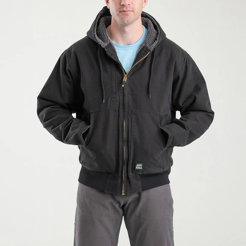 Berne Flex180 Mens Hooded Heavyweight Work Jacket