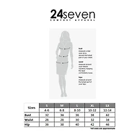 24seven Comfort Apparel Womens Round Neck Sleeveless Fit + Flare Dress