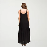 24seven Comfort Apparel Womens Scoop Neck Sleeveless A-Line Dress