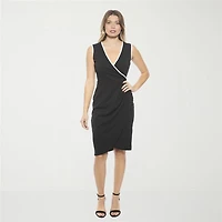 24seven Comfort Apparel Womens Sleeveless Wrap Dress