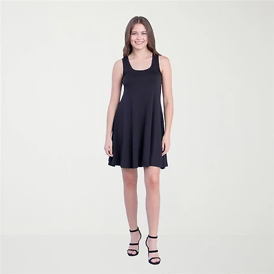 24seven Comfort Apparel Womens Sleeveless Swing Dresses