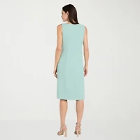 R & M Richards Womens Jacket Dress With Removable Necklace