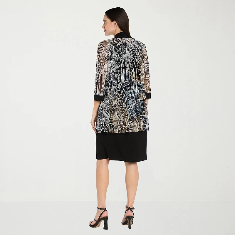 R & M Richards Womens Petite Jacket Dress