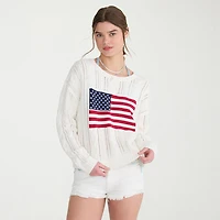 AEROPOSTALE Juniors Womens Crew Neck Long Sleeve Cable Knit Pullover Sweater