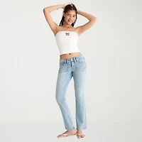 AEROPOSTALE Womens Juniors Straight Neck Sleeveless Tank Top