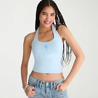AEROPOSTALE Womens Juniors Halter Neck Sleeveless Tank Top