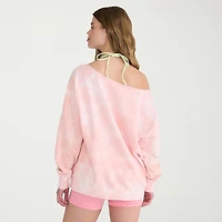 AEROPOSTALE Womens Juniors Asymmetrical Neck Long Sleeve Sweatshirt