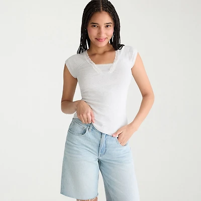 AEROPOSTALE Womens Juniors V Neck Short Sleeve T-Shirt