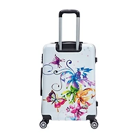 InUSA Fusion 24 Inch Hardside Lightweight Checked Spinner Luggage