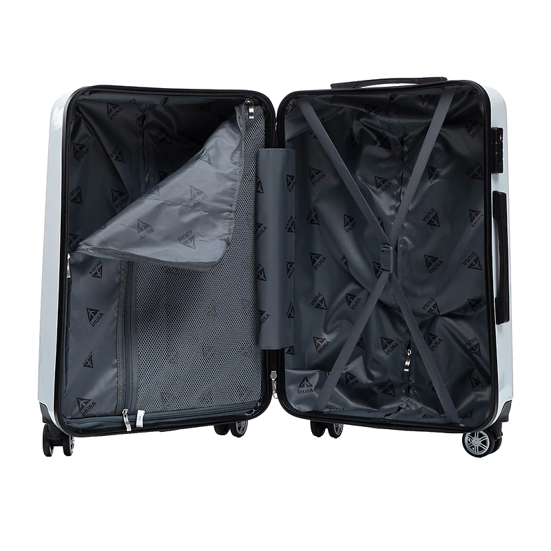 InUSA Fusion 24 Inch Hardside Lightweight Checked Spinner Luggage