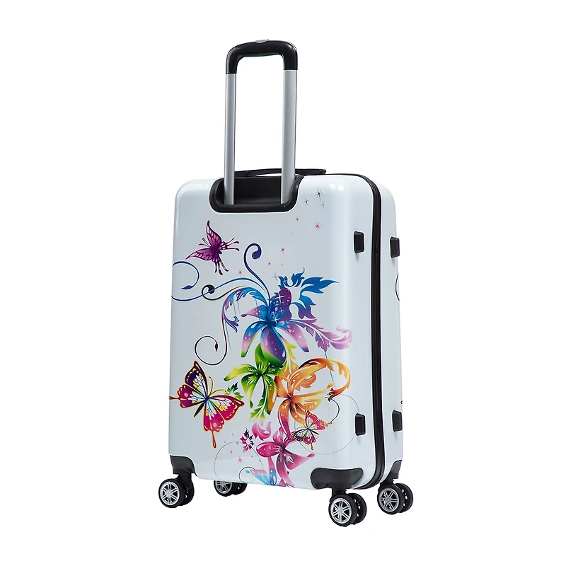 InUSA Fusion 24 Inch Hardside Lightweight Checked Spinner Luggage