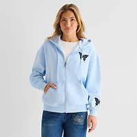 Forever 21 Womens Juniors Long Sleeve Fleece Zipper Hoodie
