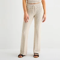 Arizona Womens Juniors Straight Low Rise Pull-On Pant