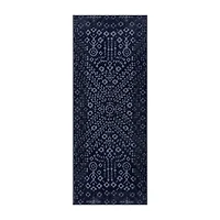 Maples Mono Navy Indoor Rectangular Runner