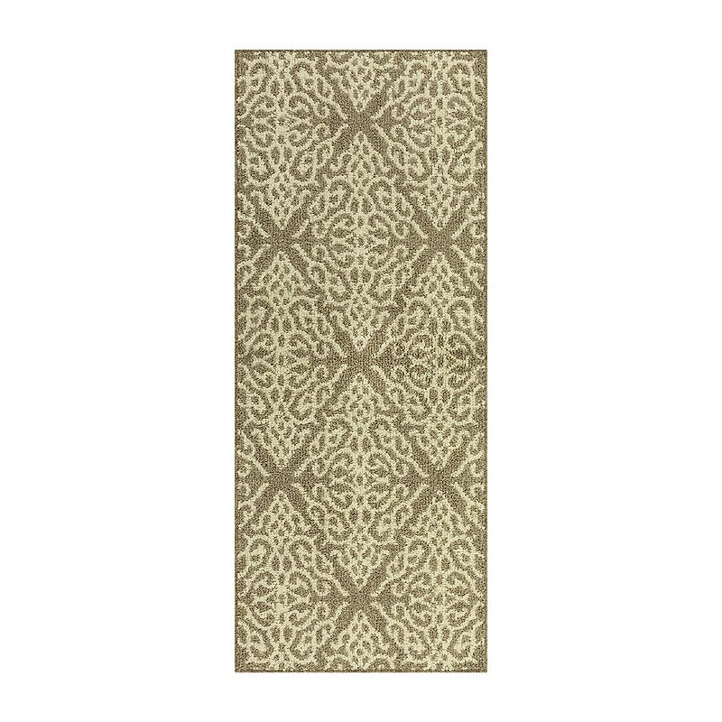 Maples Geo Diamond Brown Indoor Rectangular Runner
