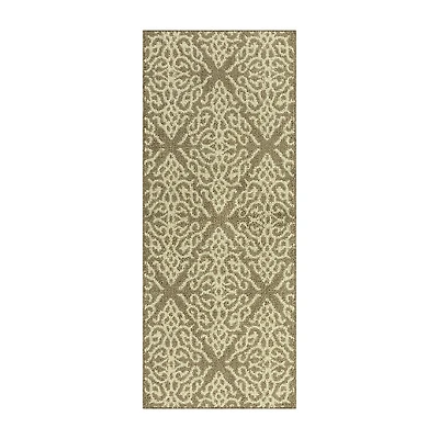 Maples Geo Diamond Brown Indoor Rectangular Runner