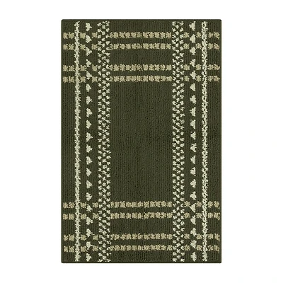 Maples Border Plaid Indoor Rectangular Accent Rug