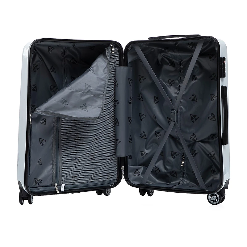 InUSA Fusion 28 Inch Hardside Lightweight Checked Spinner Luggage