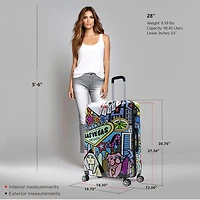 InUSA 28 Inch Hardside Lightweight Checked Spinner Luggage