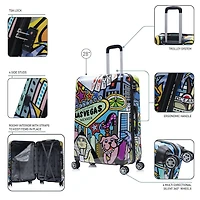 InUSA 28 Inch Hardside Lightweight Checked Spinner Luggage