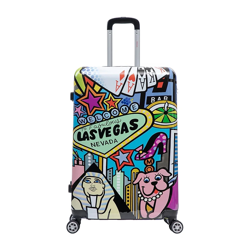 InUSA 28 Inch Hardside Lightweight Checked Spinner Luggage