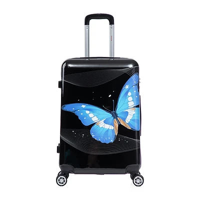 InUSA 28 Inch Hardside Lightweight Checked Spinner Luggage